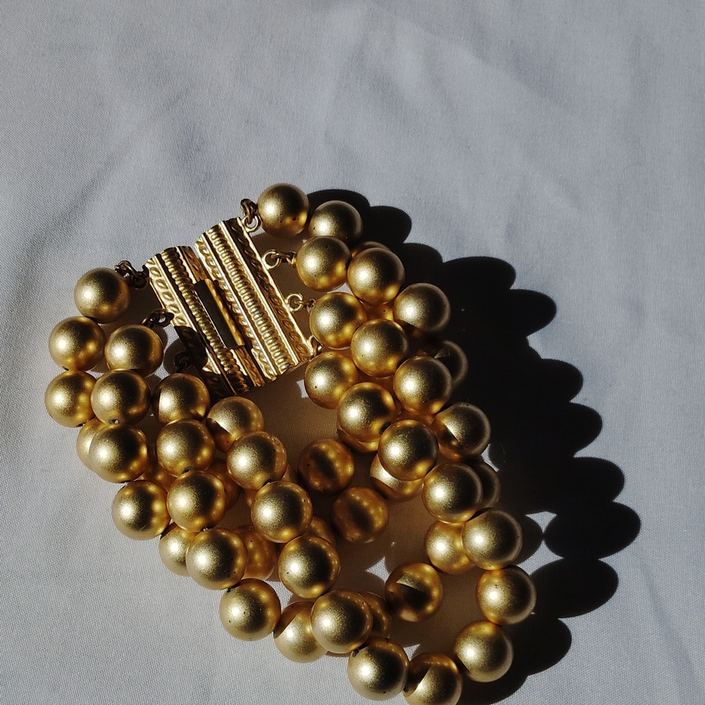 Source Unknown Gold Multi-Strand Bracelet - image 6